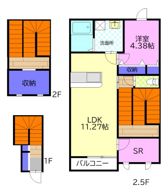プーロアクア大曽（202） 間取り図画像