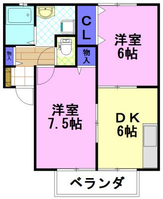 UTENA（101） 間取り図画像