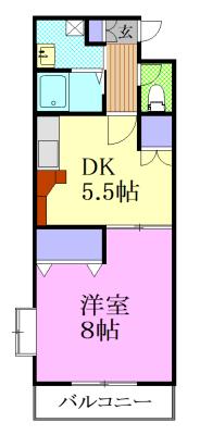 大通り秀栄マンション（202） 間取り図画像
