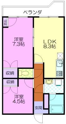 御幸パークマンション（202） 間取り図画像
