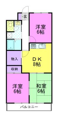 館野コーポ（308） 間取り図画像