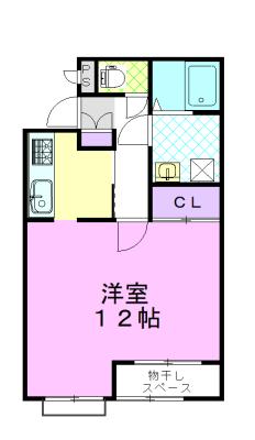 ハイツSE A（201） 間取り図画像