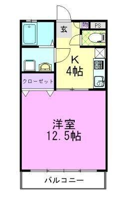 ウィングヴィラ枝野　C（203） 間取り図画像