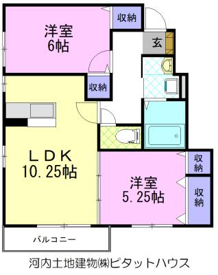 ルピナスコートＢ棟（102） 間取り図画像