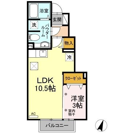 グレイスコート清原台A（105） 間取り図画像