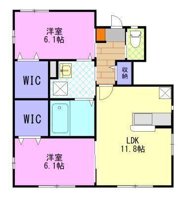 カーサ中坂上 J棟（1） 間取り図画像