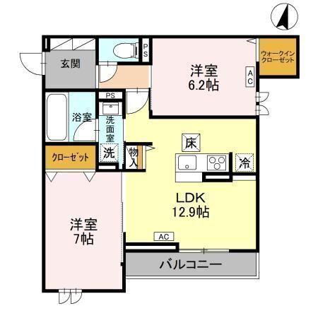 U-TORISIA簗瀬（203） 間取り図画像
