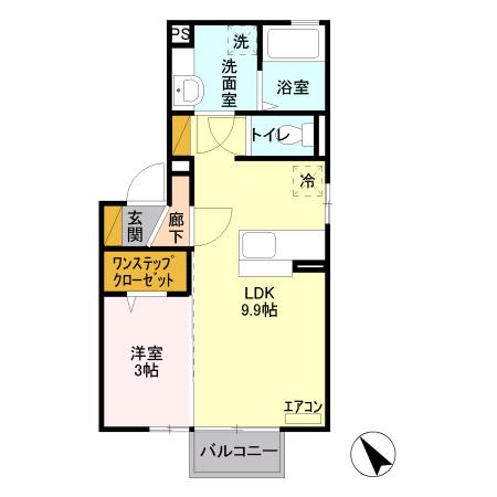 クラージュ　A（101） 間取り図画像