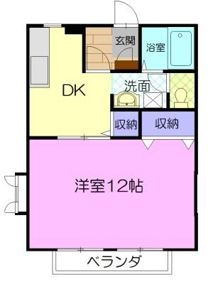 ノーブルクロード Ⅱ（201） 間取り図画像