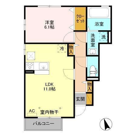 Ambicion A（102） 間取り図画像