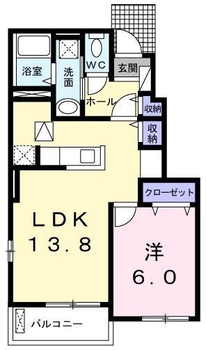 Orchard A（102） 間取り図画像