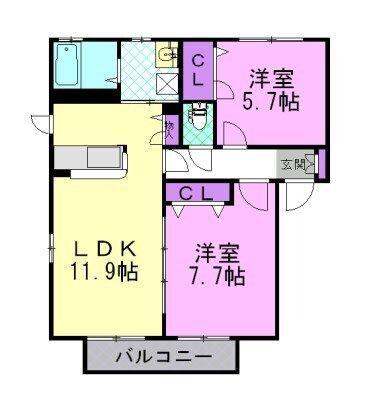 ハウス・ミーティア A（101） 間取り図画像