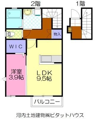 パルテール宮原（203） 間取り図画像