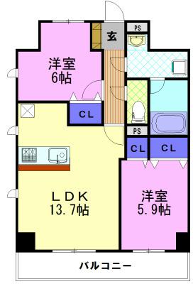 サンモールF.K.D（506） 間取り図画像