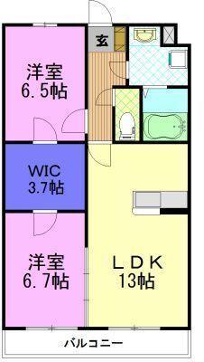 サニーサイド戸祭 2（205） 間取り図画像