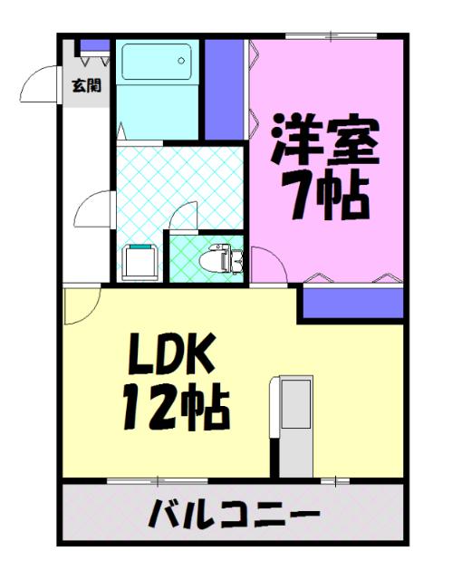 ヴィアステージ清原台B（302） 間取り図画像