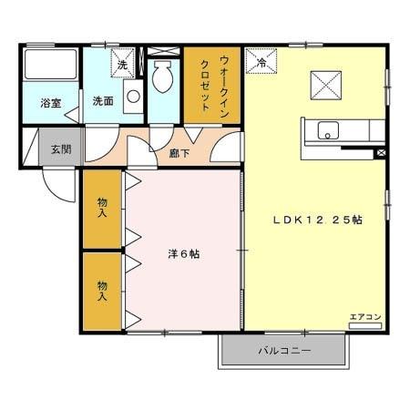 ウィルモア霞 B（101） 間取り図画像