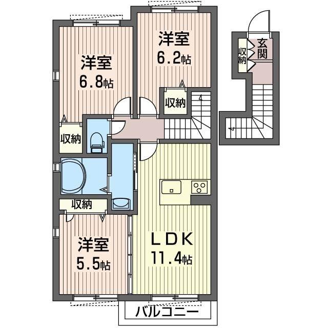 ラ・ロンディネ（203） 間取り図画像