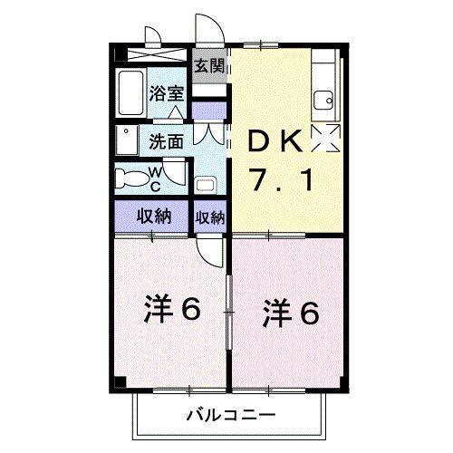パルネット藤田（203） 間取り図画像