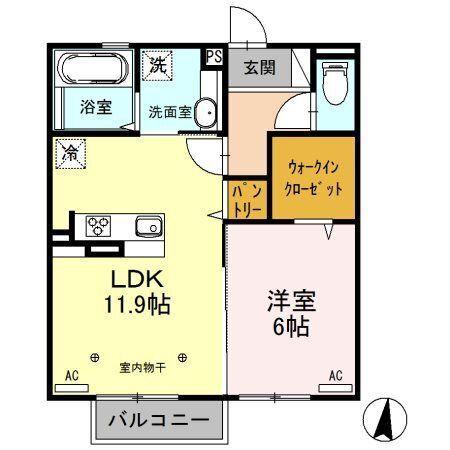 ラ・ポーテ B（106） 間取り図画像