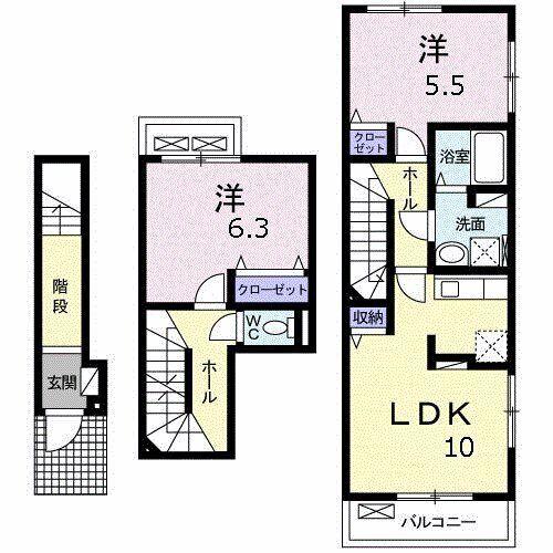 レガーメ 清原台（206） 間取り図画像