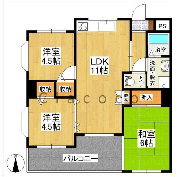 アルファレジデンス今泉（202） 間取り図画像