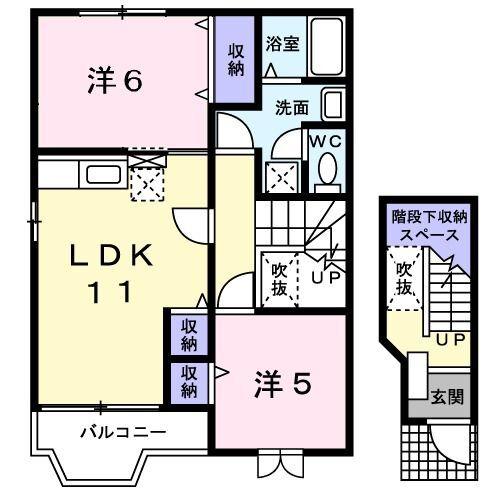 ファミリーヌⅠ（201） 間取り図画像