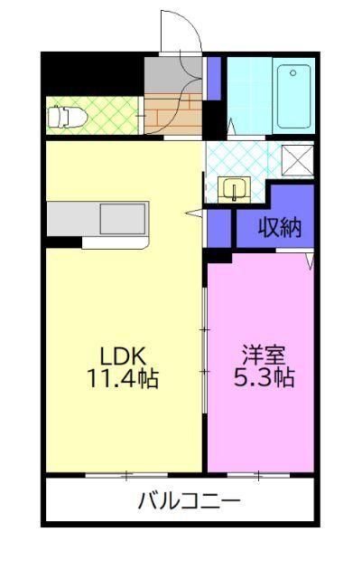 トレゾールシティガーデン（401） 間取り図画像