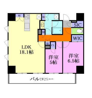 アトラスタワー宇都宮（1505） 間取り図画像