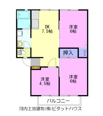 サンビレッジ青山五番館（101） 間取り図画像