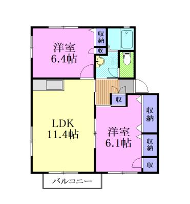 セゾン・ルミエール　C（202） 間取り図画像