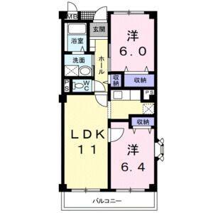レインボウⅡ（301） 間取り図画像