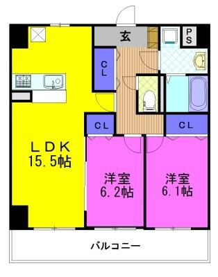 Bella Luce A（501） 間取り図画像