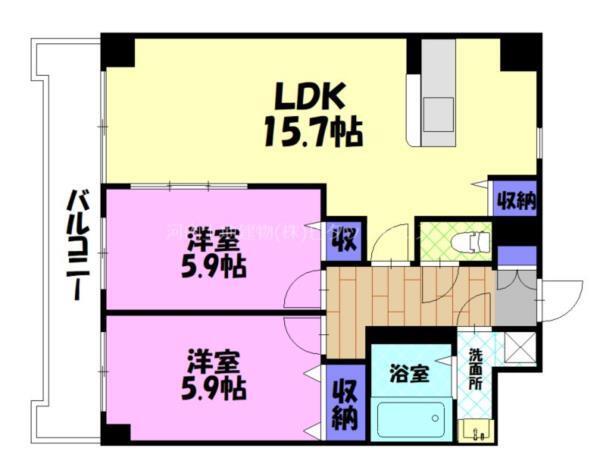 ソレイユ御蔵町（601） 間取り図画像