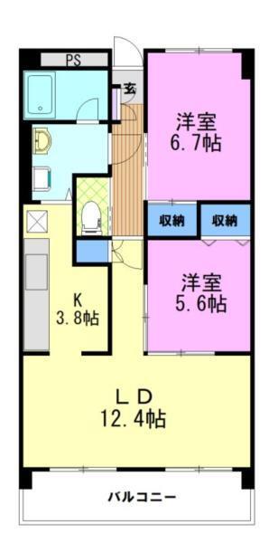 三向ハイツ元今泉（803） 間取り図画像