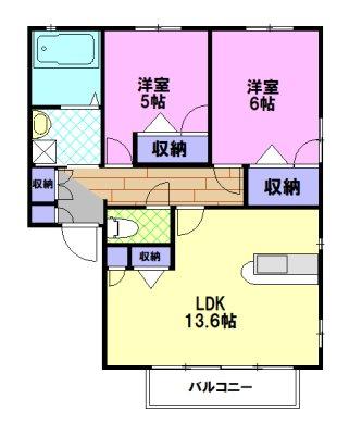 グランシャリオD（202） 間取り図画像