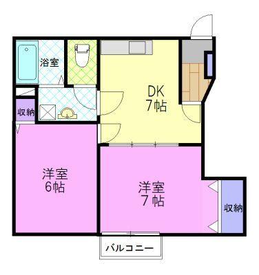 KKハイツ（102） 間取り図画像