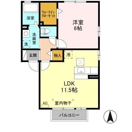 ソレイユ B（101） 間取り図画像