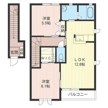 ミキホーム A（201） 間取り図画像