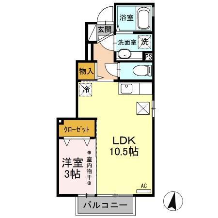 サニースクエア　Ｂ（101） 間取り図画像