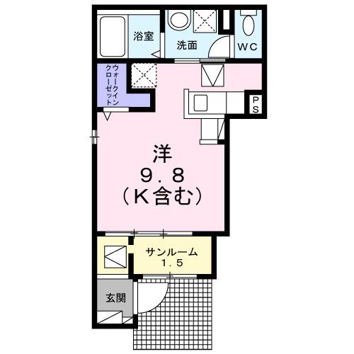 コスモハイツ・Ⅰ（101） 間取り図画像