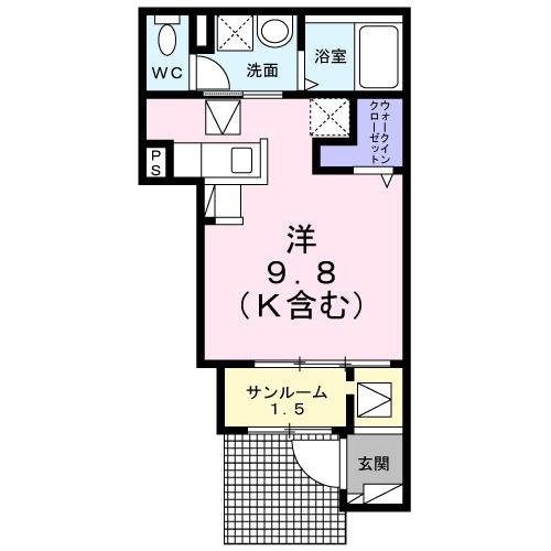 コスモハイツ・Ⅰ（102） 間取り図画像