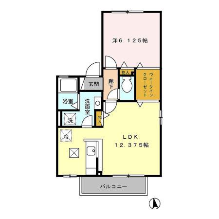 ジュエル･ド･バレー　Ｂ（101） 間取り図画像