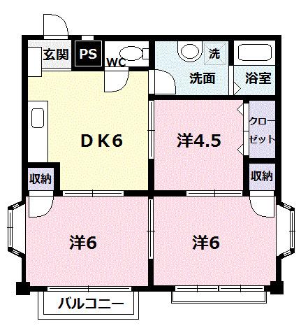 エレガンスハイツⅡ（201） 間取り図画像