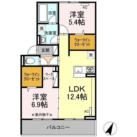 エルタウン　Ｄ（301） 間取り図画像