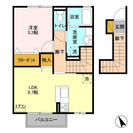 コトー・ルシエル　Ｃ（202） 間取り図画像