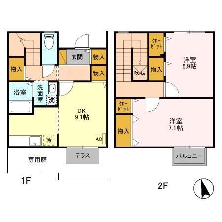 ビギン（102） 間取り図画像