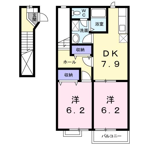 エスポワール壱番館（203） 間取り図画像