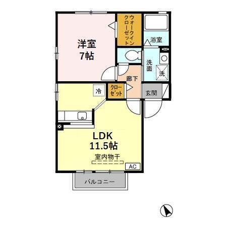 フローラルコート　Ｃ（202） 間取り図画像