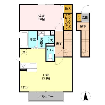 エスペランサ　Ａ（202） 間取り図画像